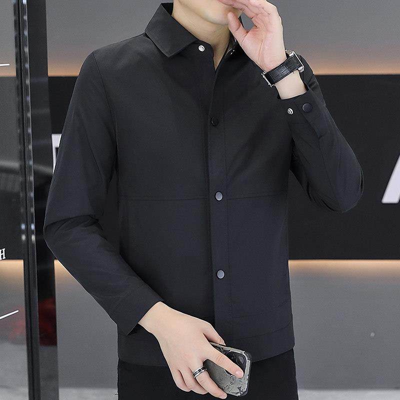 轻奢潮牌高档时尚夹克外套男士春季新款帅气休闲韩版翻领百搭上衣,淘宝优惠券,粉丝福利购,淘宝优惠卷