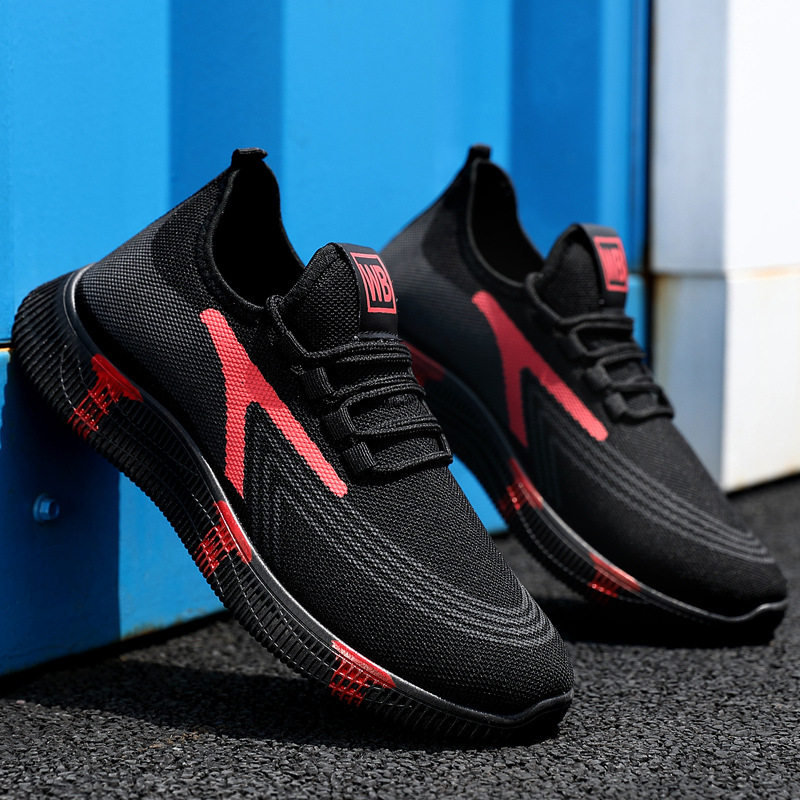 2024夏季新款运动休闲鞋男鞋韩版透气潮流百搭潮鞋网面轻便跑步鞋