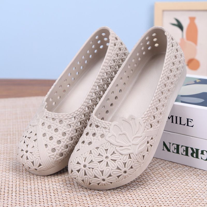 夏季潮流时尚护士上班工作洞洞鞋镂空网眼轻便透气女百搭防滑百搭 - 图0