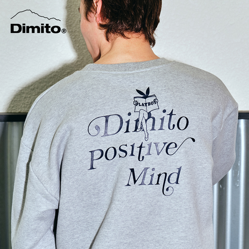 【DIMITO X PLAYBOY】联名款卫衣男女春秋透气休闲帽衫 46CA035 - 图1