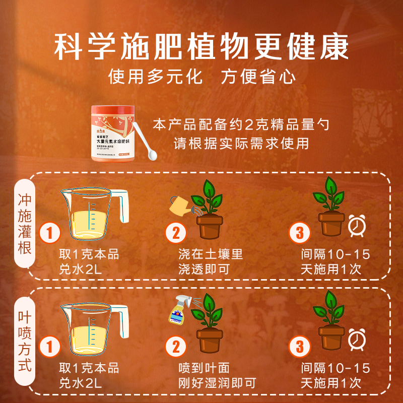 高力高大量元素水溶肥料花肥料高氮高磷高钾肥氮磷钾肥通用叶面肥-图3