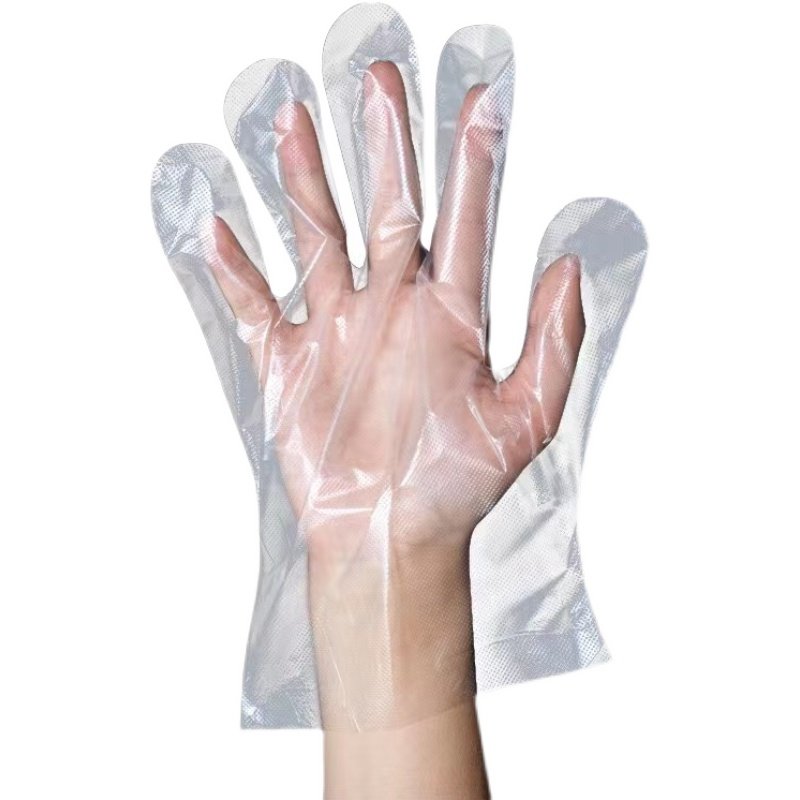 200只一次性手套户外野营餐饮食品手膜吃龙虾加厚透明塑料薄膜