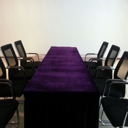 1.6米2米宽紫色金丝绒布料/钢琴罩/幕布/窗帘/沙发深紫色绒布面料 - 图1