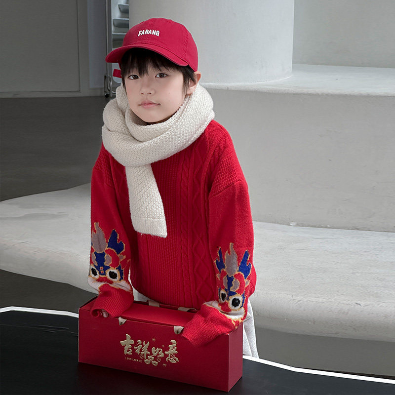 马年亲子装红色毛衣一家三口冬装2026新款新年拜年母子母女全家福,淘宝优惠券,粉丝福利购,淘宝优惠卷