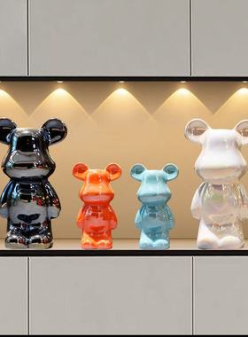 一家四口三口摆件家居装饰品电视柜酒柜装饰轻奢高档高级客厅玄关