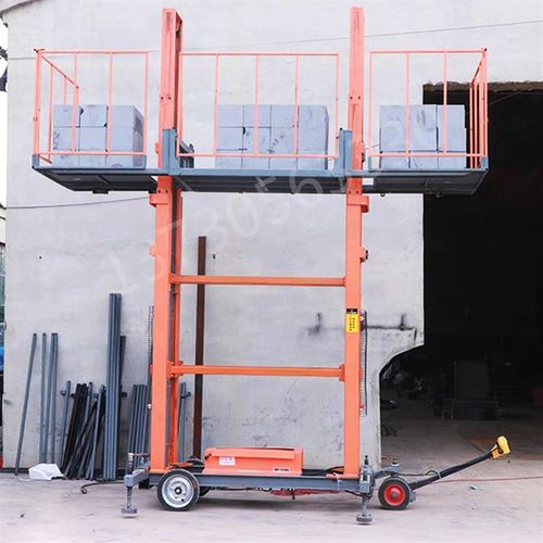 新款液压砌筑升降机移动升降砌筑抹灰平台建筑工地电动升降上砖机 - 图0
