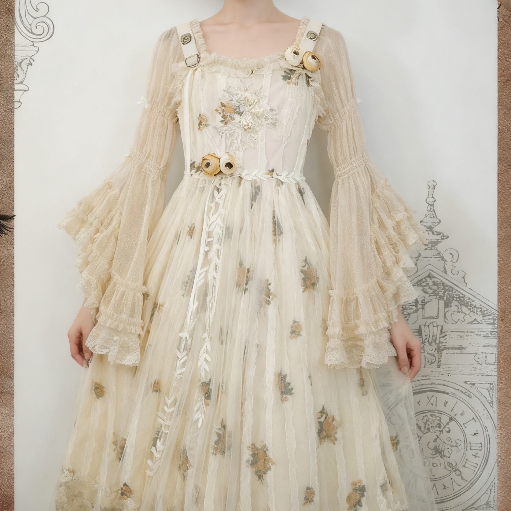 百搭款lolita内搭白色网纱衬衫女喇叭袖姬袖打底衫洛丽塔衬衣上衣,淘宝优惠券,粉丝福利购,淘宝优惠卷