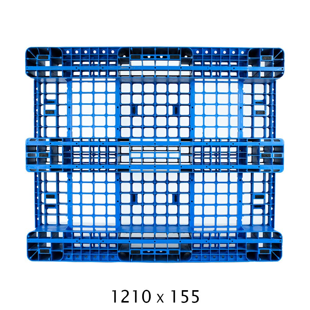 仓库防潮塑胶托板外贸出口加厚叉车栈板川字网格塑料栈板托盘 - 图3