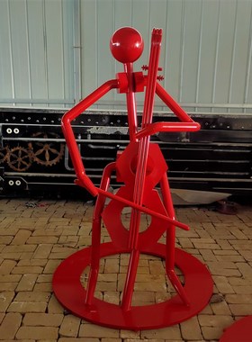 铁艺工业风公园人物摆件落地创意纯手工装饰庭院来图定制工艺品