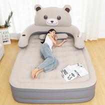 Inflatable Mattress Home Double Air Cushion Bed Children Cartoon Sloth Bed 1 2 m Backrest Single Matting Sleeping Mat