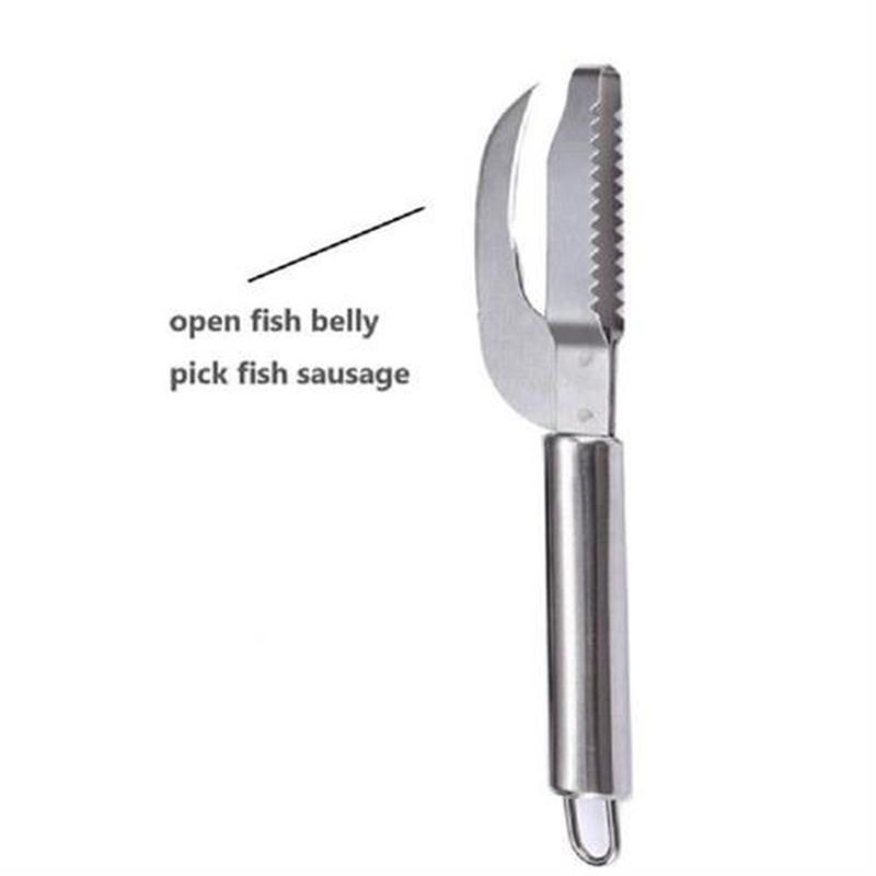 Multifunctional Fish Scale Knife Stainless Steel Bone - 图2