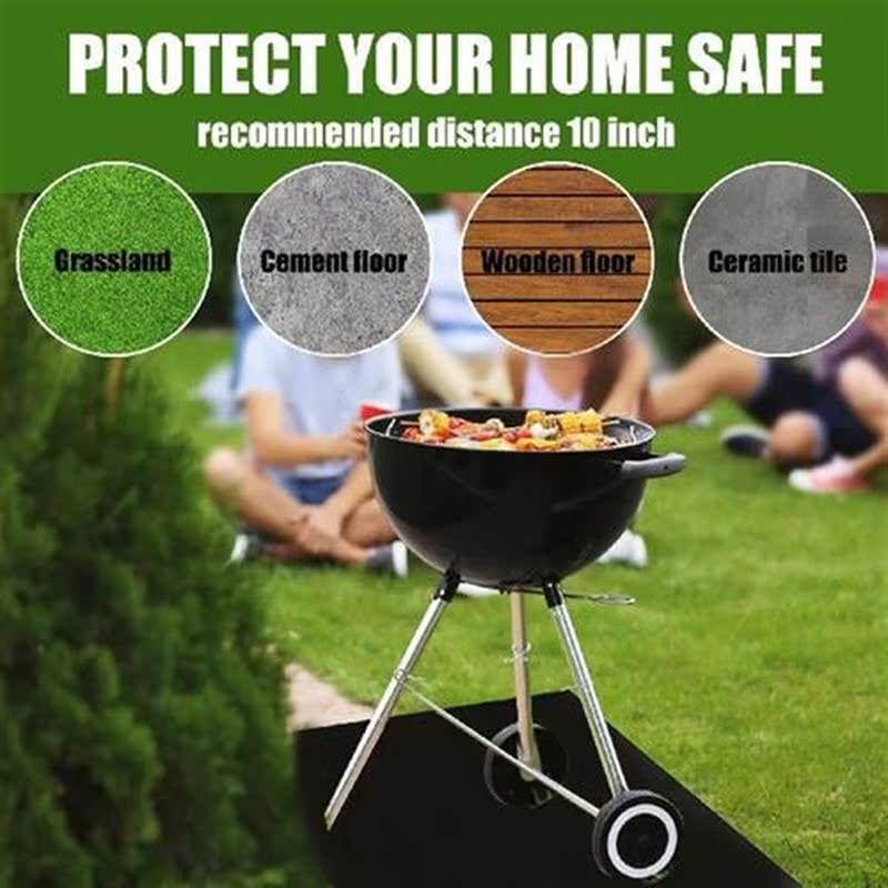 Fire Pit Mat BBQ Fireproof Heat-Proof Pad Portable Heat - 图2