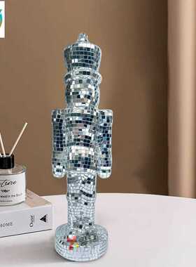 迪斯科圣诞节马赛克反光士兵家居客厅工艺品装饰胡桃夹子摆件