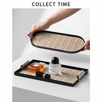 Light Luxurious Cortical Fragrance Tray Advanced Sensory Desktop Debris Disposal Tray Genguan Living-room Tea Table Adornment