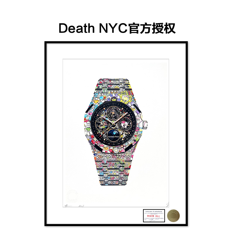 Death NYC亲签限量爱彼手表装饰画原版正品时尚潮流挂画客厅版画-图0