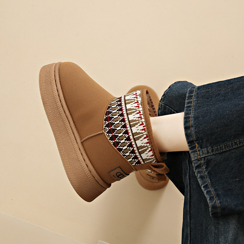 厚底雪地靴女2025新款冬季加绒防滑孕妇面包短靴东北大棉鞋大码41,淘宝优惠券,粉丝福利购,淘宝优惠卷