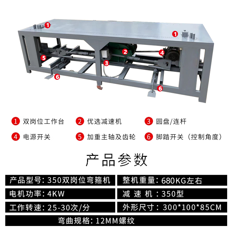 钢筋弯箍机数控钢筋弯套机打套机套子机箍筋机大平板双岗位折弯机 - 图0