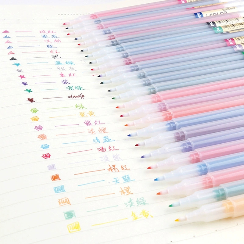 点石文具PK5000糖果色套装纤维笔头彩色手帐笔勾线笔水性笔高品质 - 图0