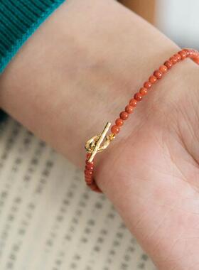 【洛神珠】高定汝瓷珠南红手串