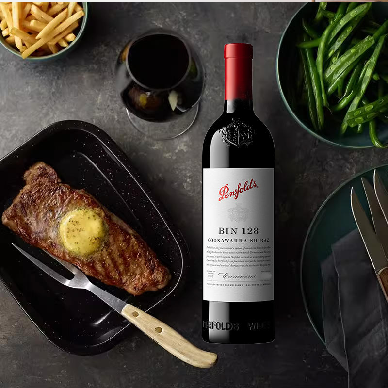 【自营】澳大利亚奔富BIN128西拉干红葡萄酒木塞跨境 Penfolds