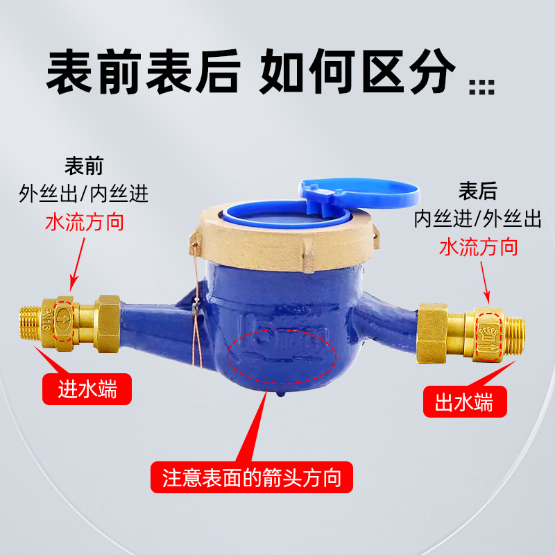 自来水表止回阀4分6全铜防空转倒流单向阀dn15家用表前表后止水阀 - 图2