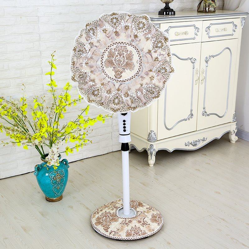 全包带底座欧式风扇罩蕾丝布艺防尘罩子风扇套圆形落地电扇罩吊式,淘宝优惠券,粉丝福利购,淘宝优惠卷