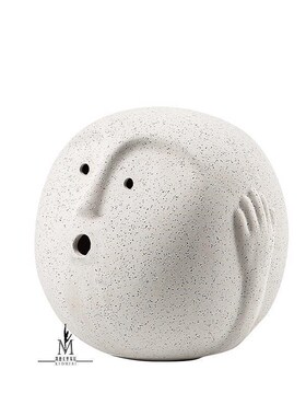 现代极简陶瓷抽象人脸摆件装饰品创意可爱艺术头像家居软装摆