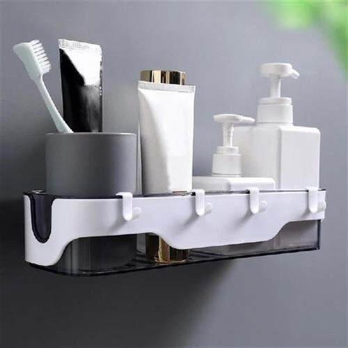 Bathroom Wall-mounted Shelf Storage Rack Holder Punch-free - 图2