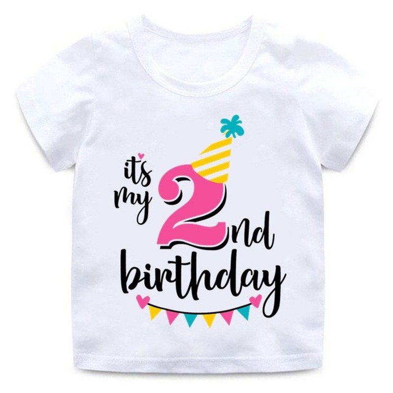 Girl Birthday Ctoon T Shirt for Girls Tshirt number 2 3 4 - 图3