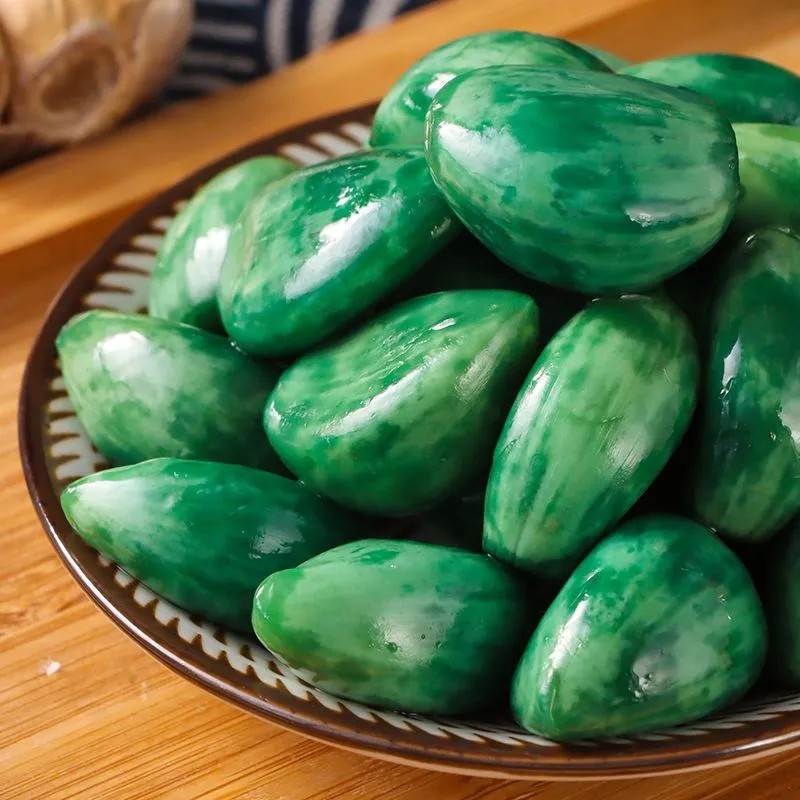 农家翡翠腊八蒜糖蒜新蒜山东醋泡大蒜头腌制绿蒜咸菜下饭菜旗舰店