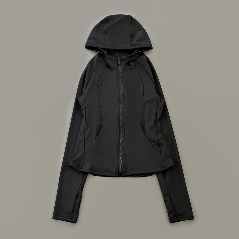 裸感瑜伽服外套女拉链开衫连帽跑步运动健身服夹克上衣长袖瑜伽服,淘宝优惠券,粉丝福利购,淘宝优惠卷