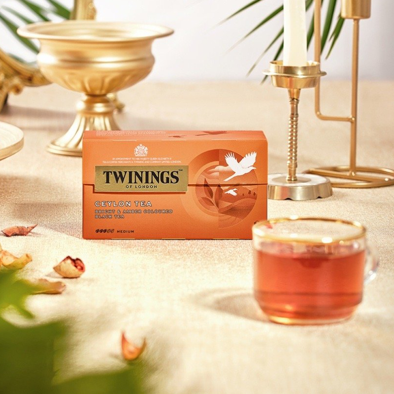 TWININGS川宁精品锡兰红茶2g*30片进口独立包装袋泡茶港式奶茶用