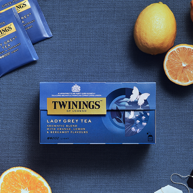 TWININGS川宁仕女伯爵红茶25片装佛手柑伯爵粉奶茶烘焙店用红茶粉