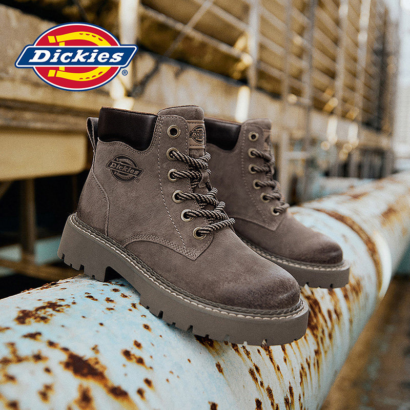 Dickies马丁靴女鞋2025秋冬季新款工装靴厚底增高防滑户外登山鞋,淘宝优惠券,粉丝福利购,淘宝优惠卷