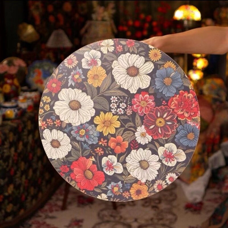 曼陀罗边几茶几沙发边柜北欧图案网红卧室小桌子客厅角几床头圆桌,淘宝优惠券,粉丝福利购,淘宝优惠卷