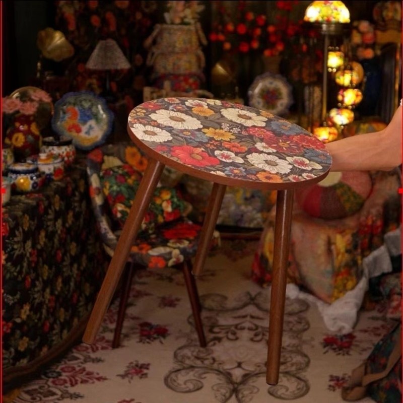 曼陀罗边几茶几沙发边柜北欧图案网红卧室小桌子客厅角几床头圆桌,淘宝优惠券,粉丝福利购,淘宝优惠卷