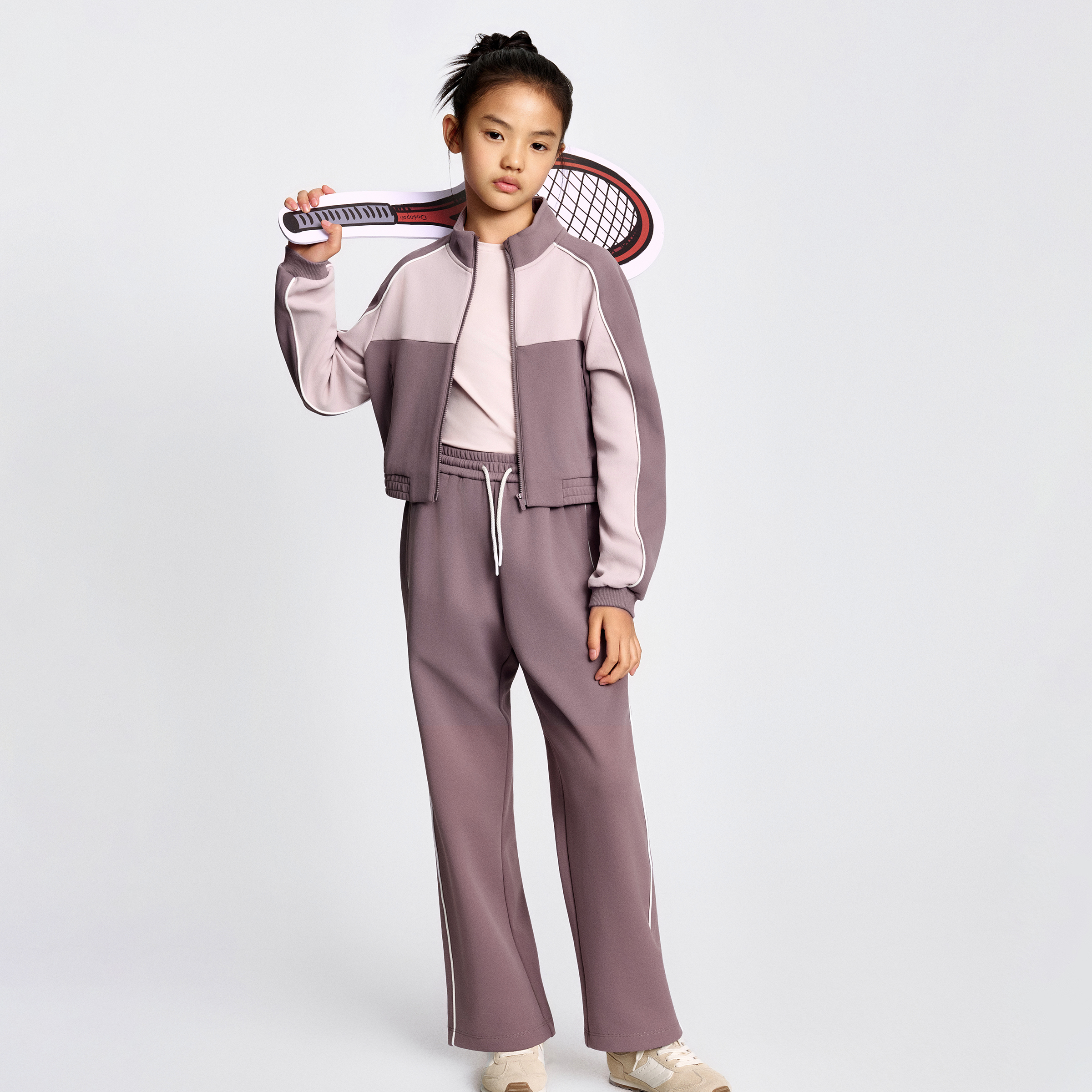 Dodopoli儿童运动裤子卫裤柔软男女童25秋季新款休闲百搭直筒长裤 - 图1