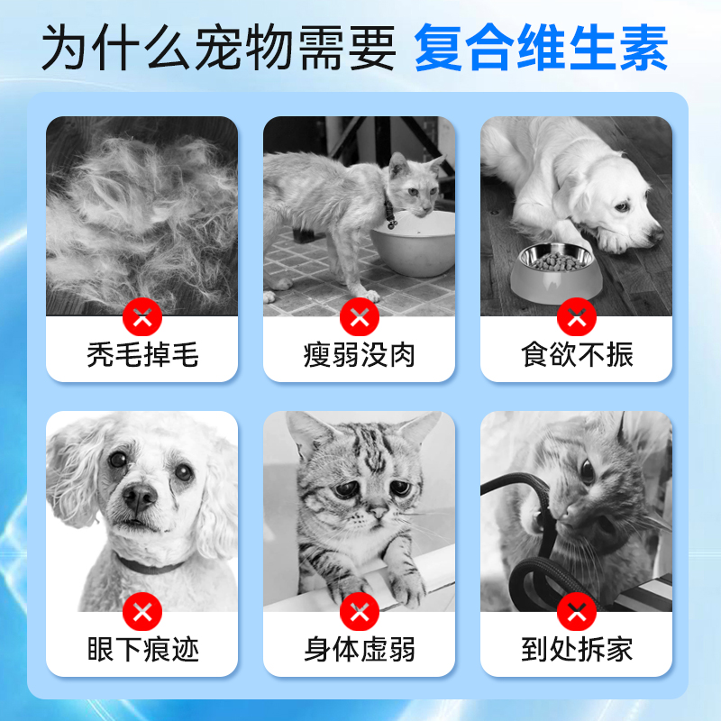 兽护神复合维生素猫咪狗狗营养膏片剂宠物专用多种C维生素群B福利 - 图1