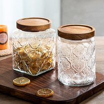 Glass bottle sealed tank food grade Dried Orange Peel Storage Tank Candy Snacks Storage Jar Tea Containing Bottle Jar 2912