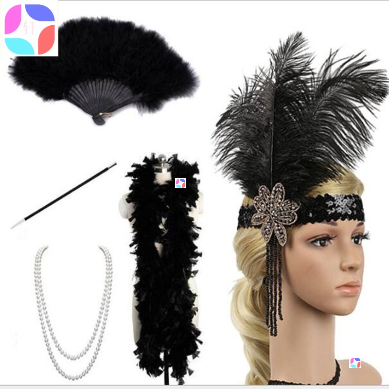 1920s Great Gatsby Party FlapperCostume Accessories Set-图0