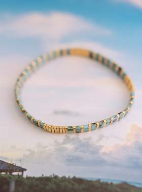 小众饰品波西米亚风tila珠手链 个性气质百搭金珠小手串 轻奢女