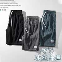 【任选2件】夏季冰丝运动速干五分裤男款