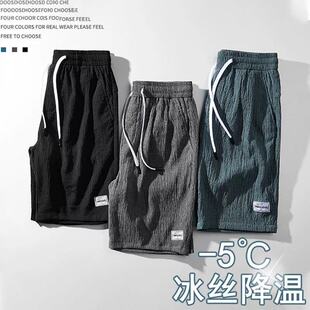【任选2件】夏季冰丝运动速干五分裤男款