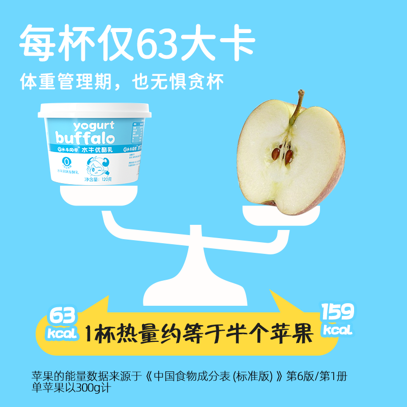 水牛同学0蔗糖水牛原味优酪乳酸奶0增稠添加剂健身代餐控糖120g - 图1