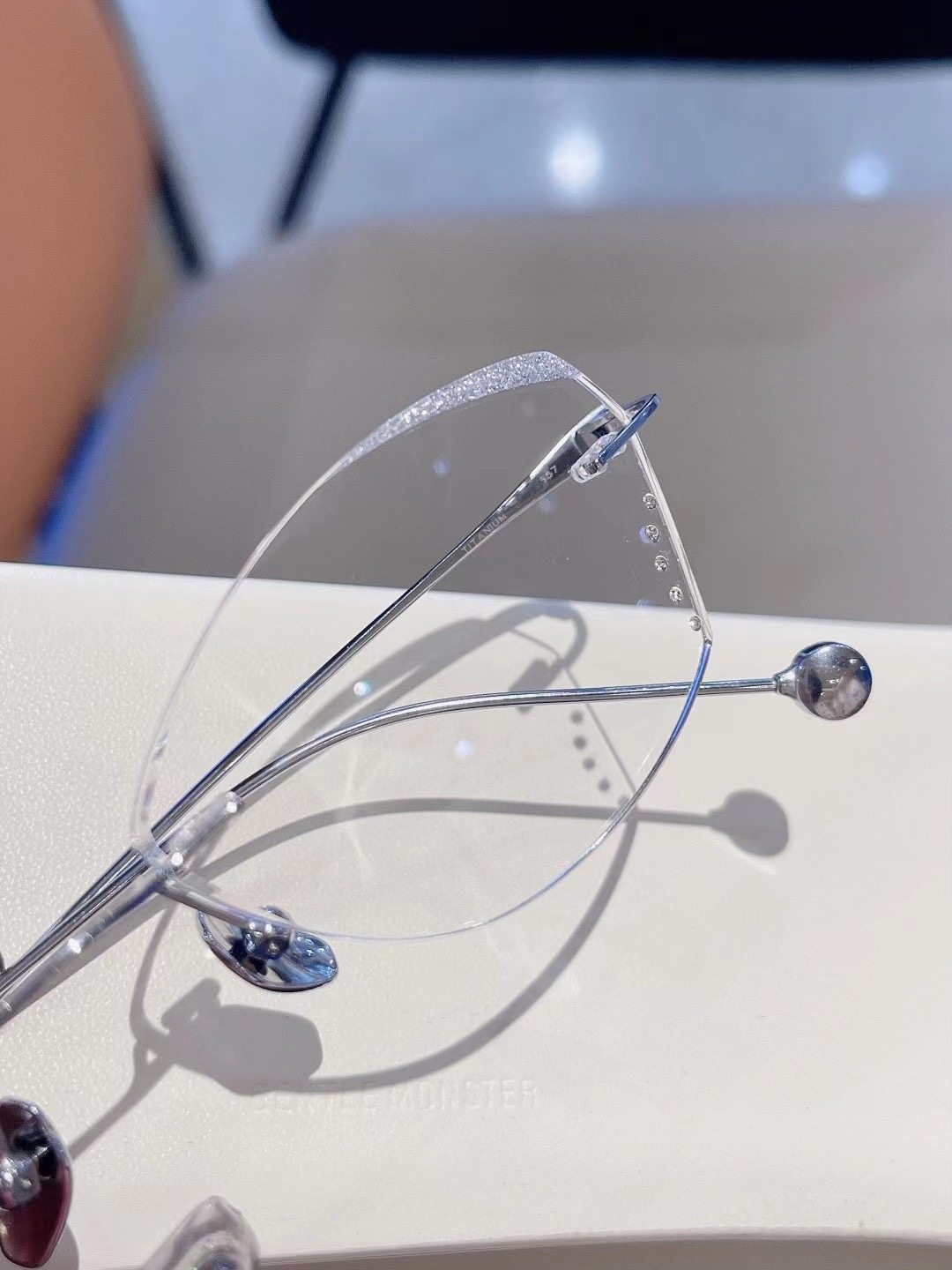 无框钻石切边女款时尚气质平光防蓝光高度数国风时尚定制成品眼镜,淘宝优惠券,粉丝福利购,淘宝优惠卷