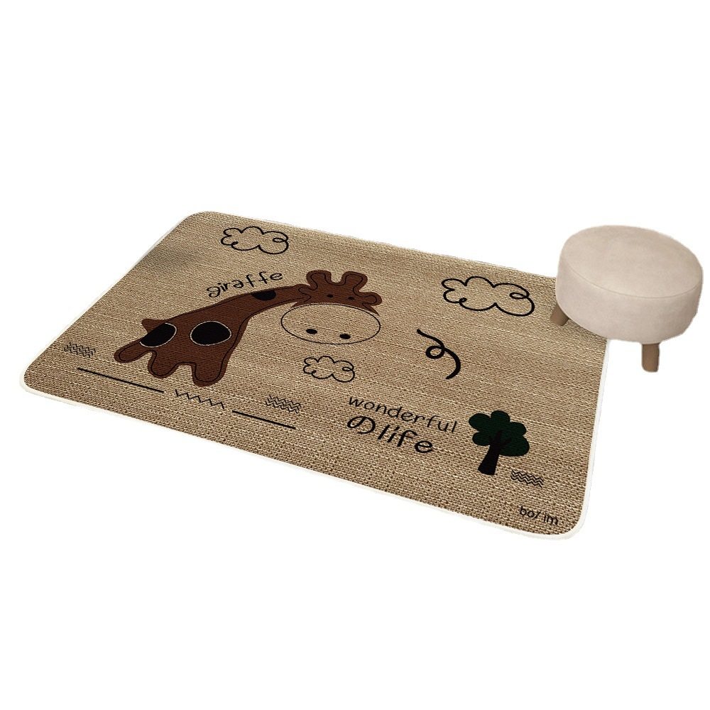 卡通亚麻地毯地垫进门门垫厨房防滑橡胶脚垫浴室门口吸水垫子,淘宝优惠券,粉丝福利购,淘宝优惠卷