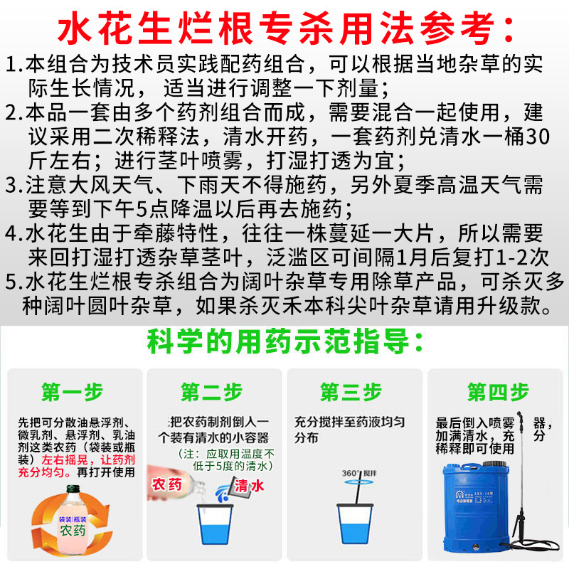 水花生除根剂水花生革命草克星套餐死根有机质肥料家用 - 图2