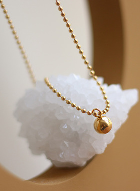 时尚潮流圆珠吊坠项链个性潮流高级感锁骨链女士百搭项链首饰