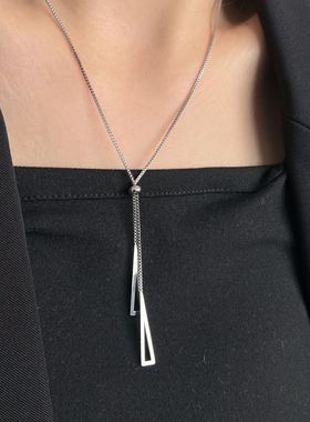 秋冬新款毛衣链女小众设计高级感ins风流苏吊坠简约潮流百搭颈饰