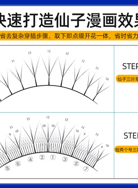 仙子款三叶草睫毛柔软浓密不散根